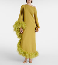 Taller Marmo Ubud Extravaganza feather-trimmed gown