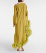 Taller Marmo Ubud Extravaganza feather-trimmed gown