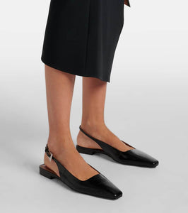Paris Texas Bettina 10 croc-effect leather slingback flats
