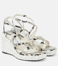 Jimmy Choo Ayla 85 leather espadrille wedges