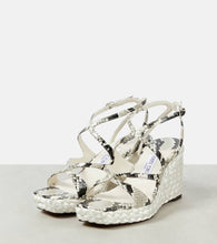 Jimmy Choo Ayla 85 leather espadrille wedges