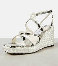 Jimmy Choo Ayla 85 leather espadrille wedges