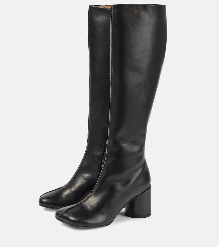 MM6 Maison Margiela Leather knee-high boots