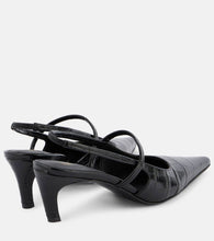 Toteme Sharp croc-effect leather slingback pumps