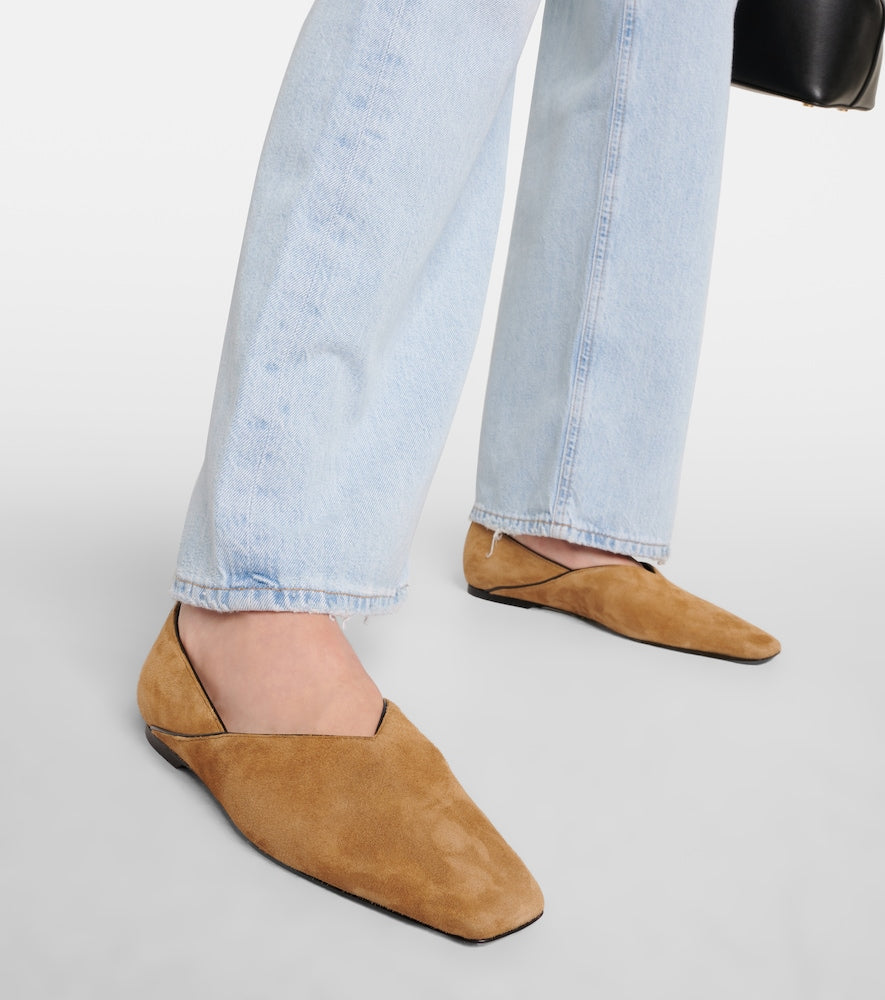 Toteme The Everyday Flat suede ballet flats
