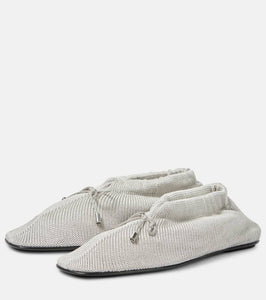 Toteme Bow-detail crochet flats