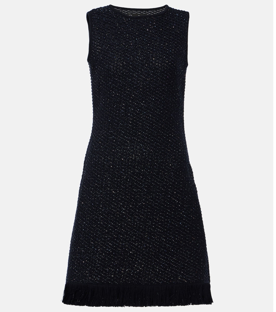 Oscar de la Renta Cotton-blend tweed minidress. Oscar de la Renta 棉混纺粗花呢迷你连衣裙