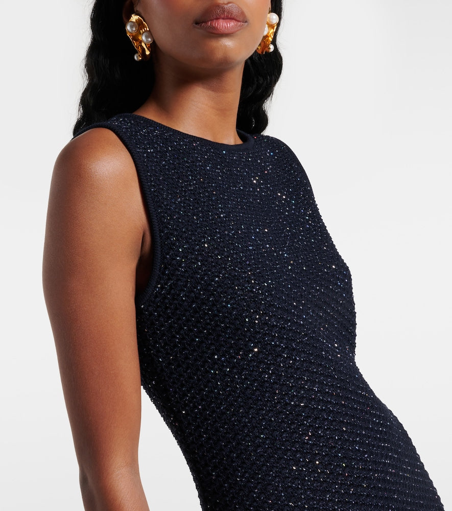 Oscar de la Renta Cotton-blend tweed minidress