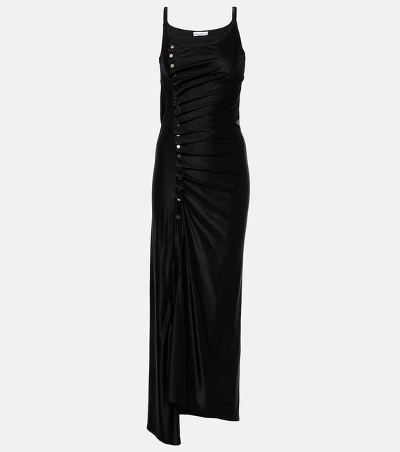 Rabanne Draped jersey maxi dress