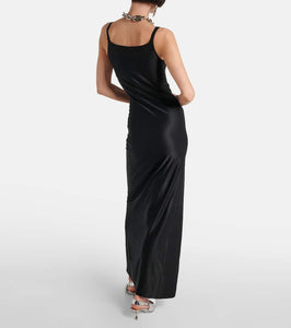 Rabanne Draped jersey maxi dress