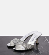Jimmy Choo Skye 70 embellished mirrored leather mules