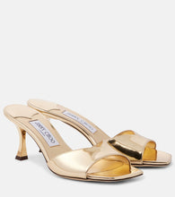 Jimmy Choo Skye 70 metallic leather mules - Jimmy Choo Skye 70 金属皮革穆勒鞋