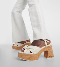 Jimmy Choo Heloise 95 leather platform sandals