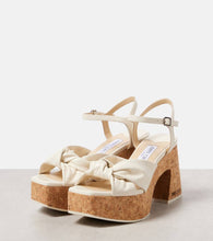 Jimmy Choo Heloise 95 leather platform sandals