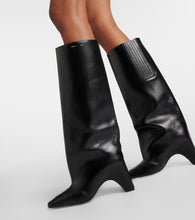 Coperni Bridge leather knee-high boots
