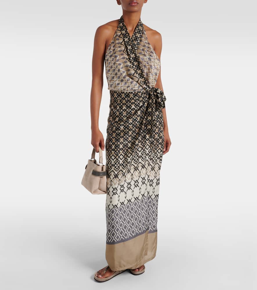 Brunello Cucinelli Monili suede thong sandals