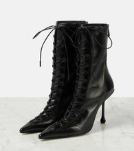 Jimmy Choo Scarlett 95 leather lace-up boots