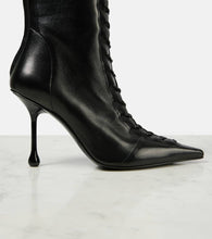 Jimmy Choo Scarlett 95 leather lace-up boots