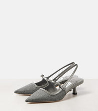 Jimmy Choo Didi 45 flannel slingback pumps