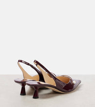 Jimmy Choo Amita 45 patent leather slingback pumps