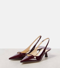 Jimmy Choo Amita 45 patent leather slingback pumps