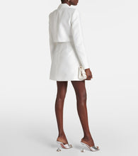 Self-Portrait Double-breasted taffeta blazer dress