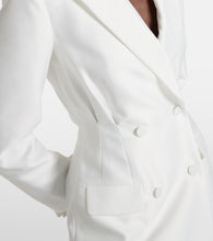 Self-Portrait Double-breasted taffeta blazer dress