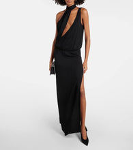 Christopher Esber Draped halterneck side-slit gown