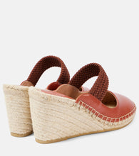 Malone Souliers Siena 70 leather espadrille wedges