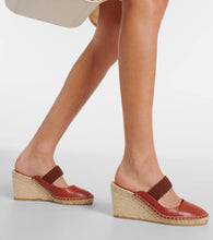 Malone Souliers Siena 70 leather espadrille wedges