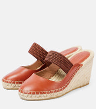 Malone Souliers Siena 70 leather espadrille wedges