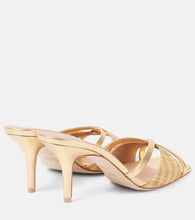 Malone Souliers Penn 70 raffia leather-lined mules