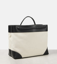 Bottega Veneta Andiamo Large leather-trimmed canvas tote bag