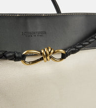 Bottega Veneta Andiamo Large leather-trimmed canvas tote bag