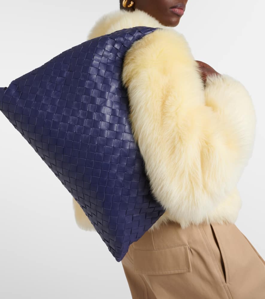 Bottega Veneta Hop Medium Intrecciato leather tote bag