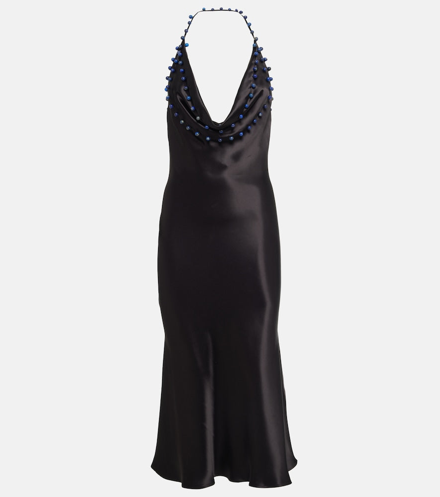 Bottega Veneta Beaded satin midi dress. Bottega Veneta 串珠缎面中长连衣裙