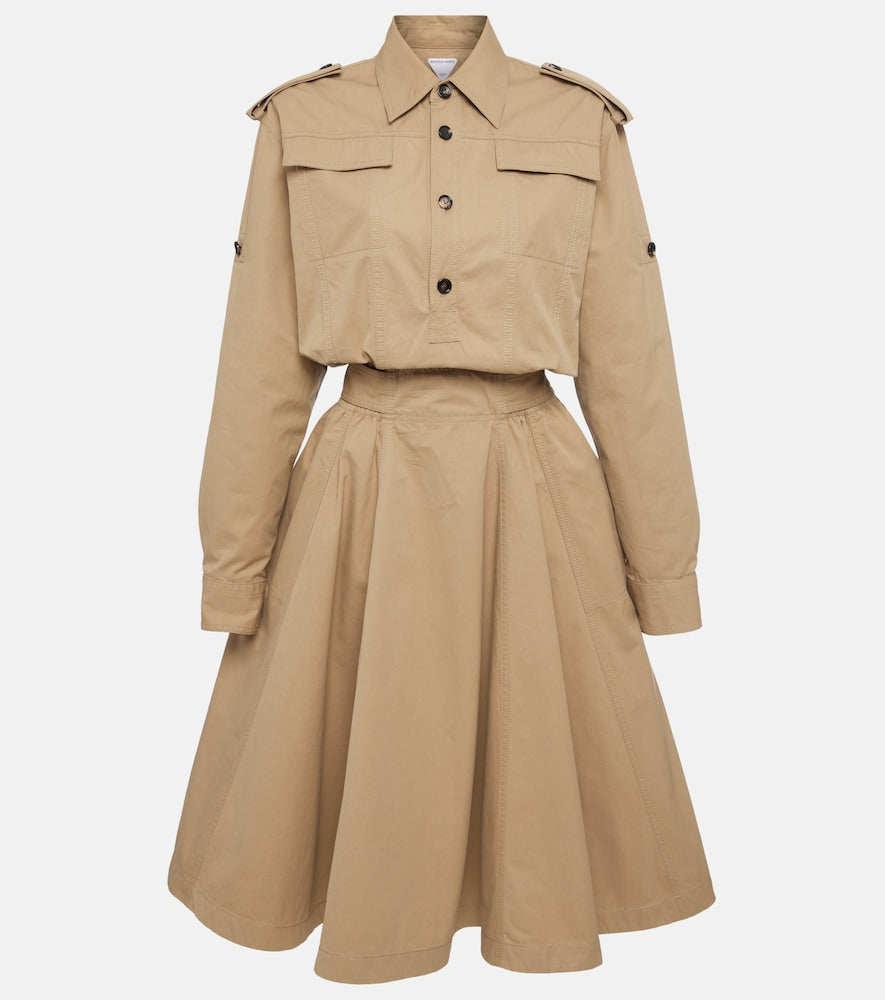 Bottega Veneta Cotton twill shirt dress. Bottega Veneta 棉质斜纹衬衫裙