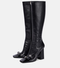 Versace Gianni Ribbon leather knee-high boots