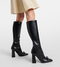 Versace Gianni Ribbon leather knee-high boots