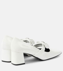 Versace Gianni Ribbon 55 patent leather Mary Jane pumps