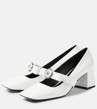 Versace Gianni Ribbon 55 patent leather Mary Jane pumps