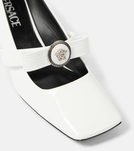 Versace Gianni Ribbon 55 patent leather Mary Jane pumps