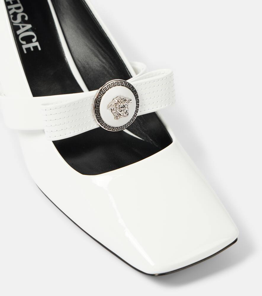 Versace Gianni Ribbon 55 patent leather Mary Jane pumps