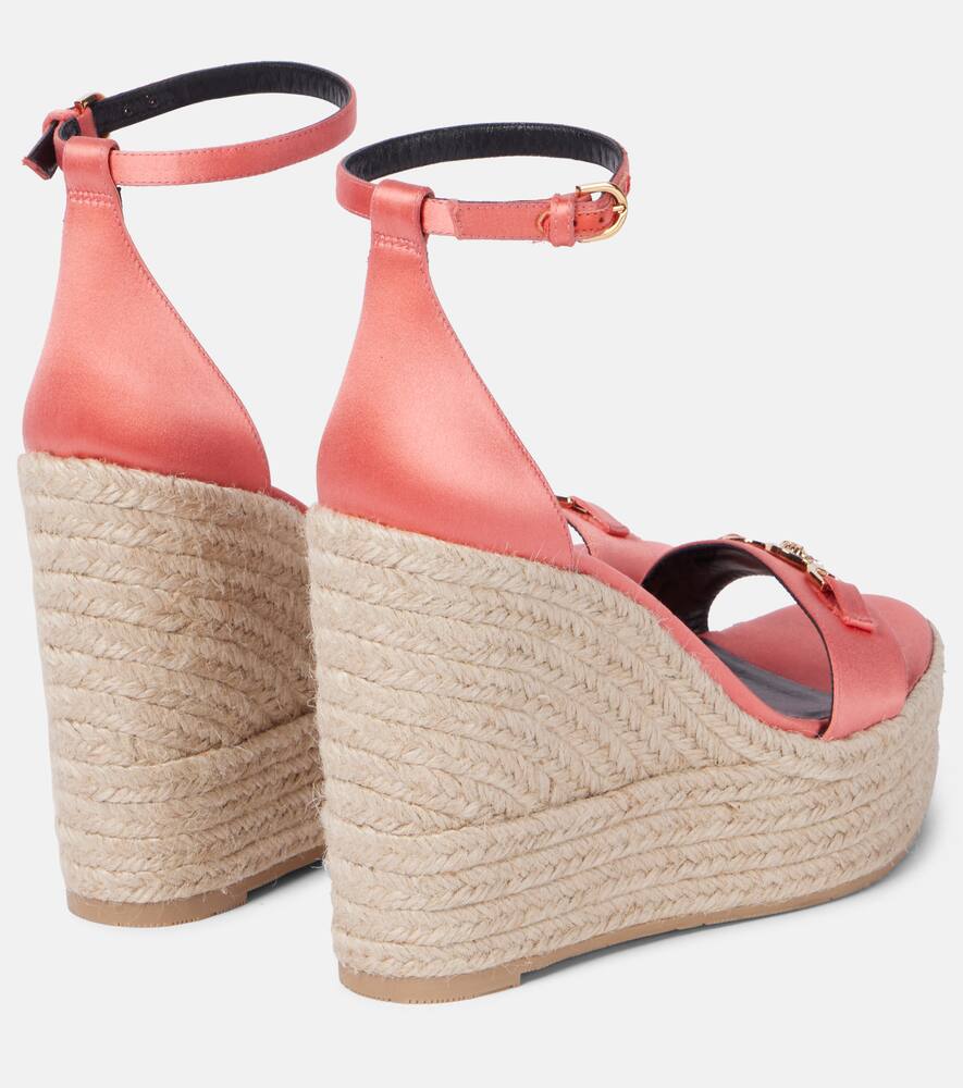 Versace Medusa '95 satin espadrille wedges