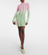 Roberta Einer Angel printed tulle-trimmed minidress