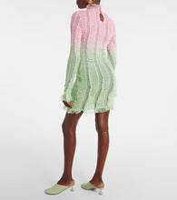 Roberta Einer Angel printed tulle-trimmed minidress