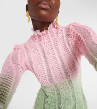 Roberta Einer Angel printed tulle-trimmed minidress