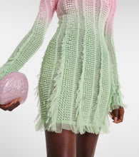 Roberta Einer Angel printed tulle-trimmed minidress