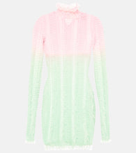 Roberta Einer Angel printed tulle-trimmed minidress