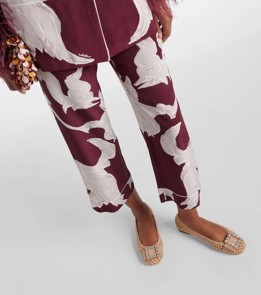 Roger Vivier Tr√É¬®s Vivier raffia-effect ballet flats